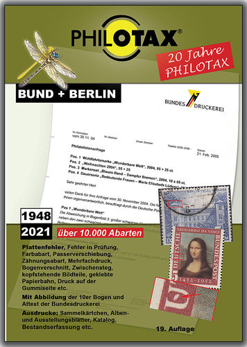 PHILOTAX Briefmarken-Abarten Katalog Bund + Berlin 19. Auflage Update